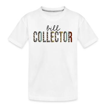 Bill Collector Leopardenprint Lustig - Kinder Premium Bio T-Shirt - Weiß - Vorne
