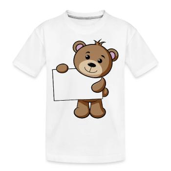 Teddy Schild - Kinder Premium Bio T-Shirt - Weiß - Vorne