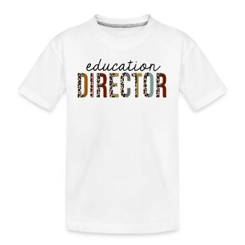 Directeur de l’éducation Leopard Print Funny - T-shirt bio Premium Enfant - blanc - Devant