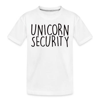 Einhorn Sicherheit - Kinder Premium Bio T-Shirt - Weiß - Vorne