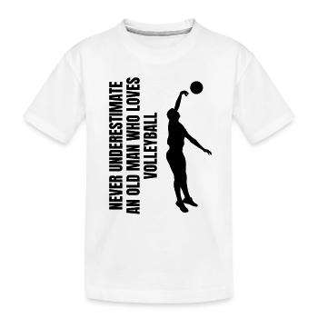 Volleyball Volleyball Gift Beach Volleyball - Kids' Premium Organic T-Shirt - white - Front