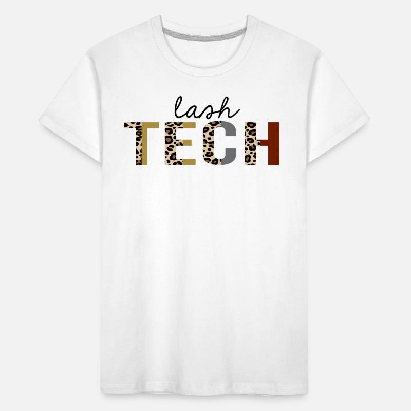 Lash tech Leopard Print Funny Kids' Premium Organic T-Shirt