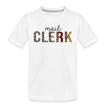 Postangestellter-Leopard-Druck lustig - Kinder Premium Bio T-Shirt - Weiß - Vorne