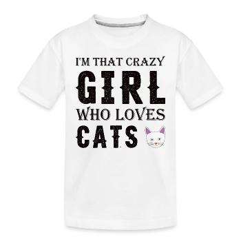 Chat Chats Animal Animal De compagnie Fille Chat Dame - T-shirt bio Premium Enfant - blanc - Devant
