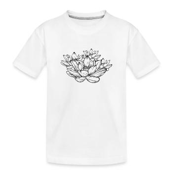 Fleur de Lotus Plante De Fleur de Lotus Jardin de Fleurs de Lotus - T-shirt bio Premium Enfant - blanc - Devant