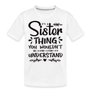 Frère Sœur Jumeaux Frères et sœurs - T-shirt bio Premium Enfant - blanc - Devant