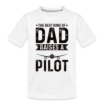 Pilot Flugzeug Segelflugzeug Flugsport Papa Vater - Kinder Premium Bio T-Shirt - Weiß - Vorne