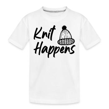 Tricot Fait à la main Crochet Couture Couturière - T-shirt bio Premium Enfant - blanc - Devant