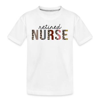 Pensionierte Krankenschwester Leopard Print Lustig - Kinder Premium Bio T-Shirt - Weiß - Vorne