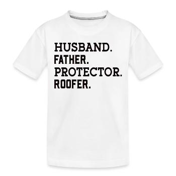 Papa Couvreur Père Toiture Artisanat Toiture Toiture - T-shirt bio Premium Enfant - blanc - Devant