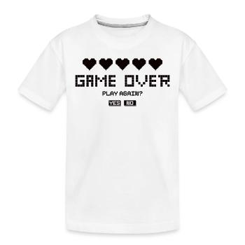 Game Over Lettrage Rétro - T-shirt bio Premium Enfant - blanc - Devant