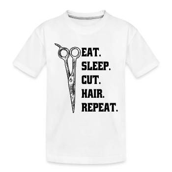 Coiffeur Coiffeur Ciseaux Coiffeur Ciseaux Peigne - T-shirt bio Premium Enfant - blanc - Devant