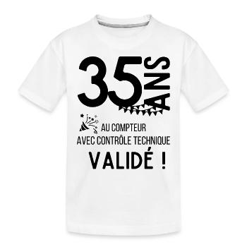 35 ans au compteur - T-shirt bio Premium Enfant - blanc - Devant