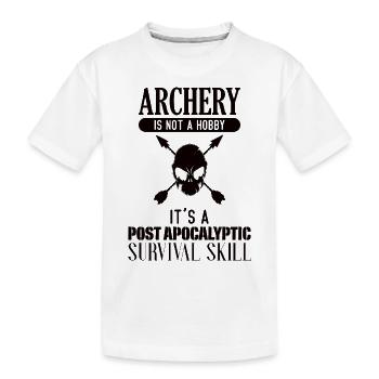 Tir à l’arc - Bow Hunter Design Flèche de tir à l’arc - T-shirt bio Premium Enfant - blanc - Devant