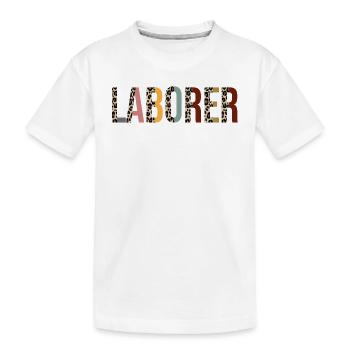 Arbeiter - Kinder Premium Bio T-Shirt - Weiß - Vorne