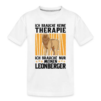 Leonberger keine Therapie deutscher Wachhund - Kinder Premium Bio T-Shirt - Weiß - Vorne