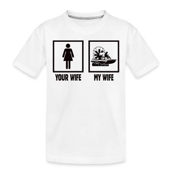 Swamp Boat Wife Airboat Capitaine Swamp Woman - T-shirt bio Premium Enfant - blanc - Devant