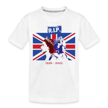 RIP - La reine Elizabeth II - La fin d’une époque - T-shirt bio Premium Enfant - blanc - Devant