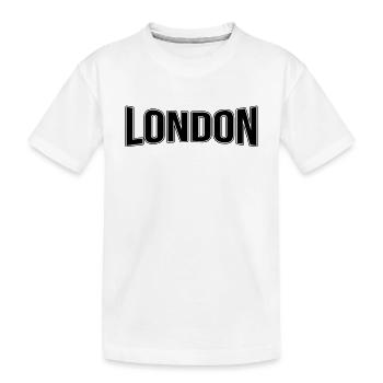 London - Kids' Premium Organic T-Shirt - white - Front
