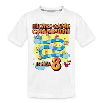 Dieses Brettspiel Champion Ist Jetzt 8 | - Kinder Premium Bio T-Shirt - Weiß - Vorne