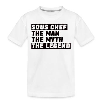 Chapeau de Chef, Chef, Cuisine, Cinq étoiles, Or, 5, - T-shirt bio Premium Enfant - blanc - Devant