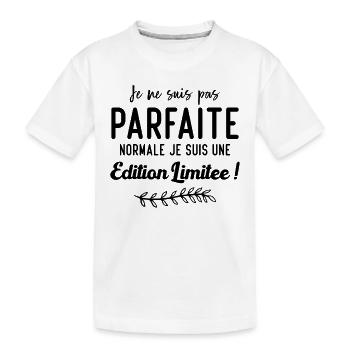 Je ne suis pas parfaite, normal jesuis une édition - T-shirt bio Premium Enfant - blanc - Devant