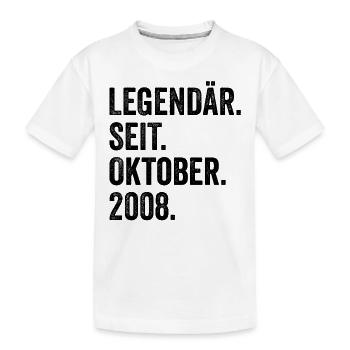 14 Jahre Legendär Seit Oktober 2008 14. Geburtstag - Kinder Premium Bio T-Shirt - Weiß - Vorne