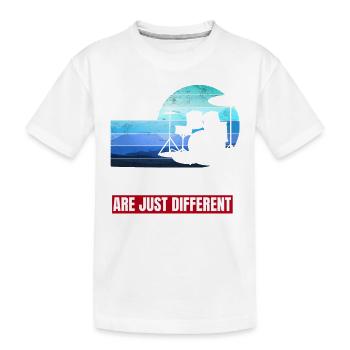 lustiger Schlagzeuger Spruch - Kinder Premium Bio T-Shirt - Weiß - Vorne