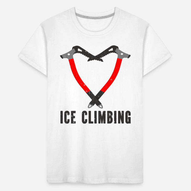 Ich Liebe Eisklettern Eiskletterer Eispickel Kinder Premium Bio T-Shirt