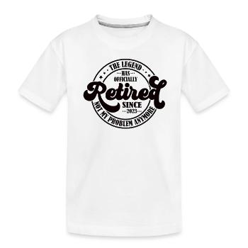 Pension 2023 Pension Retraité Idée Cadeau - T-shirt bio Premium Enfant - blanc - Devant