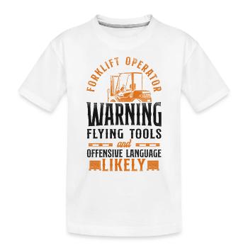 Certified Forklift Truck Operator - Kinder Premium Bio T-Shirt - Weiß - Vorne