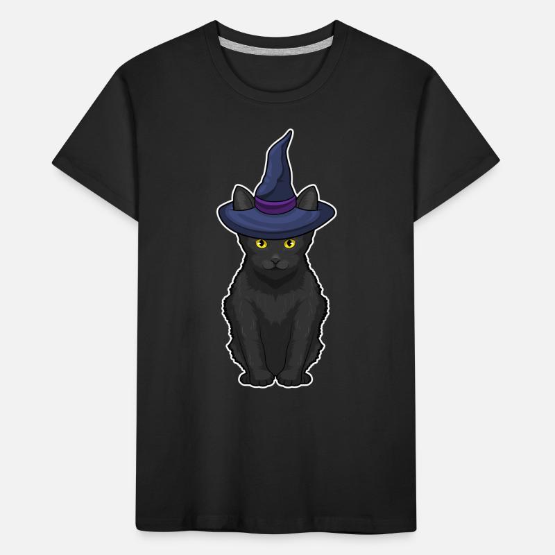 Sorcière de chat T-shirt bio Premium Enfant
