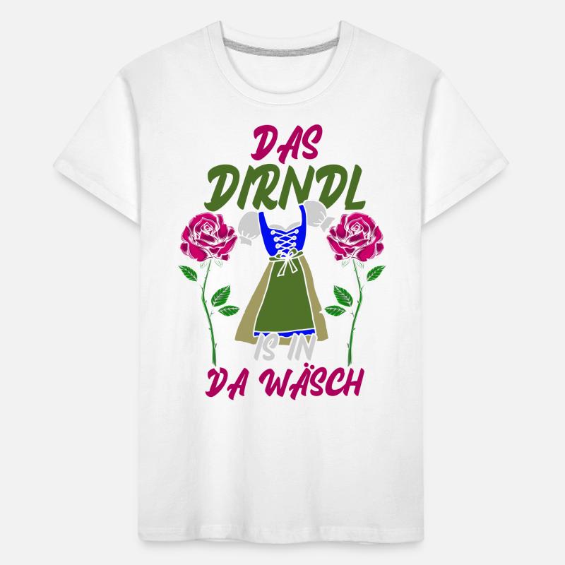Mei dirndl is in da wasch Kinder Premium Bio T-Shirt