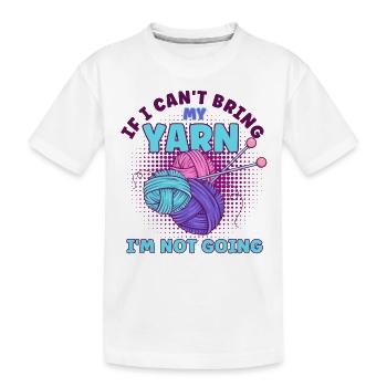 Stricken Garn stricken Stricken Stoff Geschenk - Kinder Premium Bio T-Shirt - Weiß - Vorne