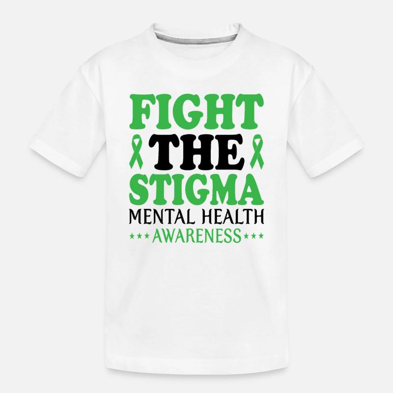 Bekämpfen Sie das Stigma Mental Health Awareness Mental - Kinder Premium Bio T-Shirt - Weiß