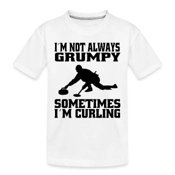 Curling Stone Curling Stone Gift Curl Curler - T-shirt bio Premium Enfant - blanc - Devant