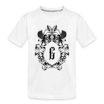 G Lettre Armoiries - T-shirt bio Premium Enfant - blanc - Devant