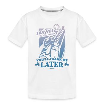 Volleyball Beach Volleyball Gift Beach - Kids' Premium Organic T-Shirt - white - Front
