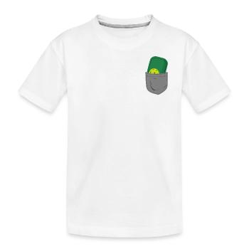 Pickleball Pocket - Kinder Premium Bio T-Shirt - Weiß - Vorne