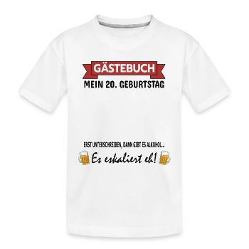 20 Geburtstag Junge Mädchen Party Gästebuch Lustig - Kinder Premium Bio T-Shirt - Weiß - Vorne