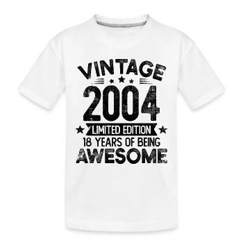 18 anniversaire vintage 2004 né Vintage B-day Cadeau - T-shirt bio Premium Enfant - blanc - Devant