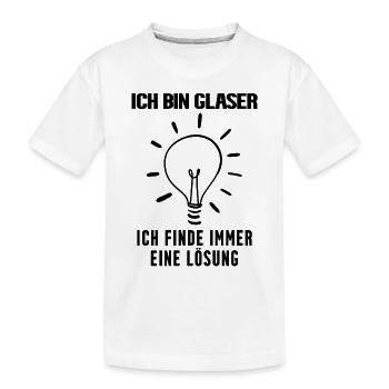 Glaser Beruf Ausbildung - Kinder Premium Bio T-Shirt - Weiß - Vorne