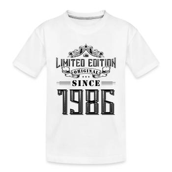 1986 limited edition - Kids' Premium Organic T-Shirt - white - Front
