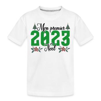 Mon Premier Noel 2023 - T-shirt bio Premium Enfant - blanc - Devant