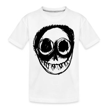 Halloween Creepy Sketch Visage Horreur Vecteur - T-shirt bio Premium Enfant - blanc - Devant