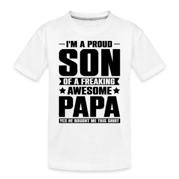 Père & Fils Meilleurs Amis pour la Vie - Père Fils - T-shirt bio Premium Enfant - blanc - Devant