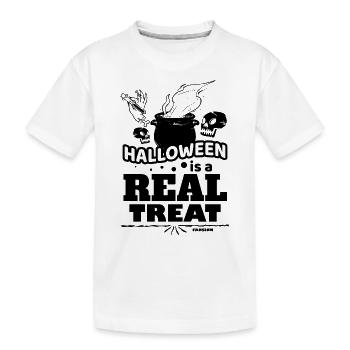 Halloween Trick or Treat - Kinder Premium Bio T-Shirt - Weiß - Vorne