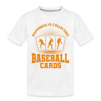 Sportkarten Sammlung Baseball Karte Geschenk - Kinder Premium Bio T-Shirt - Weiß - Vorne