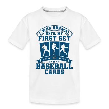 Sportkarten Sammlung Baseball Karte Geschenk - Kinder Premium Bio T-Shirt - Weiß - Vorne