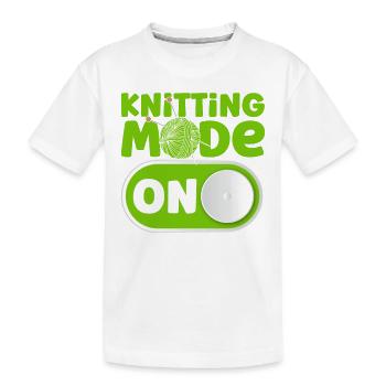 Garn stricken Stricken Stricken Liebhaber Geschenk - Kinder Premium Bio T-Shirt - Weiß - Vorne